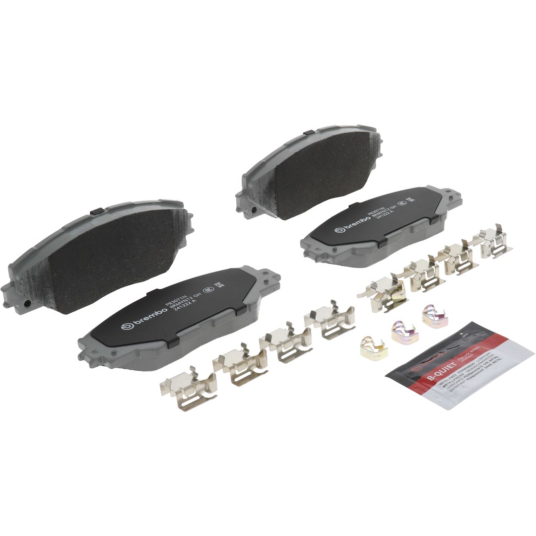 Brembo Brake Pad, Nao, Fmsi Number D1211-8331, Ceramic, Set of 4, With Hardware – P83071N