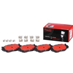 Brembo Brake Pad, Nao, Fmsi Number D1178-8294, Ceramic, Set of 4, With Hardware – P83074N