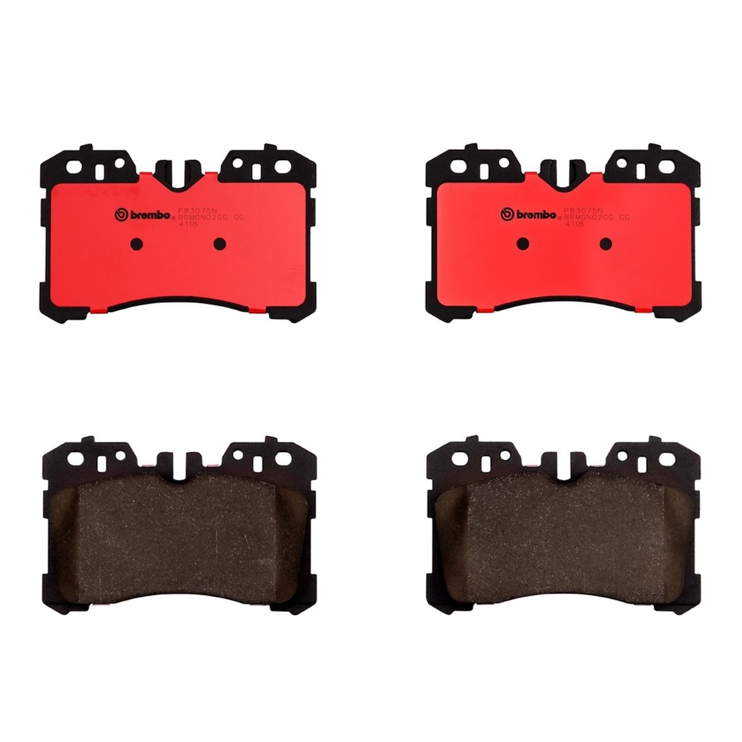 Brembo Brake Pad, Nao, Fmsi Number D1282-8398, Ceramic, Set of 4 – P83075N