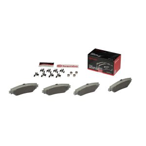Brembo Brake Pad, Nao, Fmsi Number D1210-8330, Ceramic, Set of 4, With Hardware – P83082N