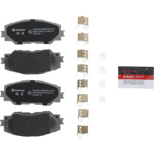 Brembo Brake Pad, Nao, Fmsi Number D1210-8330, Ceramic, Set of 4, With Hardware – P83082N