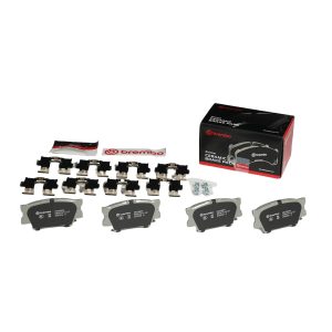 Brembo Brake Pad, Nao, Fmsi Number D1212-8332, Ceramic, Set of 4, With Hardware – P83089N