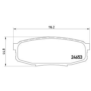 Brembo Brake Pad, Xtra Line, Fmsi Number D1304-8420/ D1304-8854, Low-Metallic, Set of 4 – P83098X