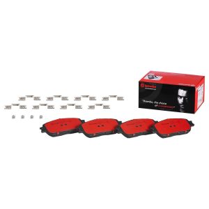 Brembo Brake Pad, Nao, Fmsi Number D906-7896, Ceramic, Set of 4, With Hardware – P83105N