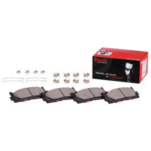Brembo Brake Pad, Nao, Fmsi Number D906-7896, Ceramic, Set of 4, With Hardware – P83105N