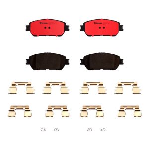 Brembo Brake Pad, Nao, Fmsi Number D906-7896, Ceramic, Set of 4, With Hardware – P83105N