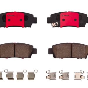 Brembo Brake Pad, Nao, Fmsi Number D672-7553, Ceramic, Set of 4, With Hardware – P83123N