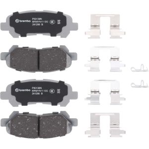 Brembo Brake Pad, Nao, Fmsi Number D1325-8437, Ceramic, Set of 4, With Hardware – P83138N