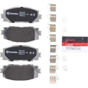 Brembo Brake Pad, Nao, Fmsi Number D1184-8301, Ceramic, Set of 4, With Hardware – P83141N