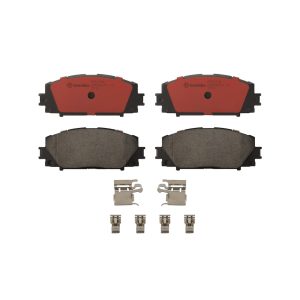 Brembo Brake Pad, Nao, Fmsi Number D1184-8301, Ceramic, Set of 4, With Hardware – P83141N