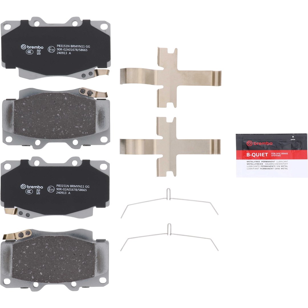 Brembo Brake Pad, Nao, Fmsi Number D799-7671, Ceramic, Set of 4 – P83151N