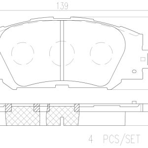 Brembo Brake Pad, Nao, Fmsi Number D1210-8969, Ceramic, Set of 4, With Hardware – P83155N