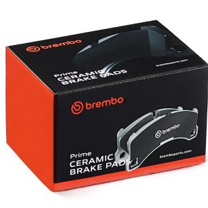 Brembo Brake Pad, Nao, Fmsi Number D1807-9042, Ceramic, Set of 4, With Brake Lubricant/ Pad Wear Sensor/ Pad Shims – P83164N