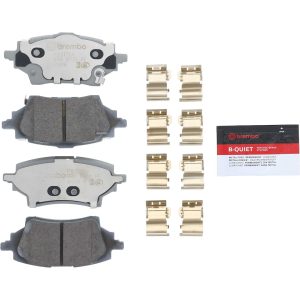 Brembo Brake Pad, Nao, Fmsi Number D2202-9443, Ceramic, Set of 4, With Brake Lubricant/ Pad Wear Sensor – P83178N