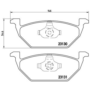 Brembo Brake Pad, Xtra Line, Fmsi Number D768-7635/ D768-7860, Low-Metallic, Set of 4 – P85041X