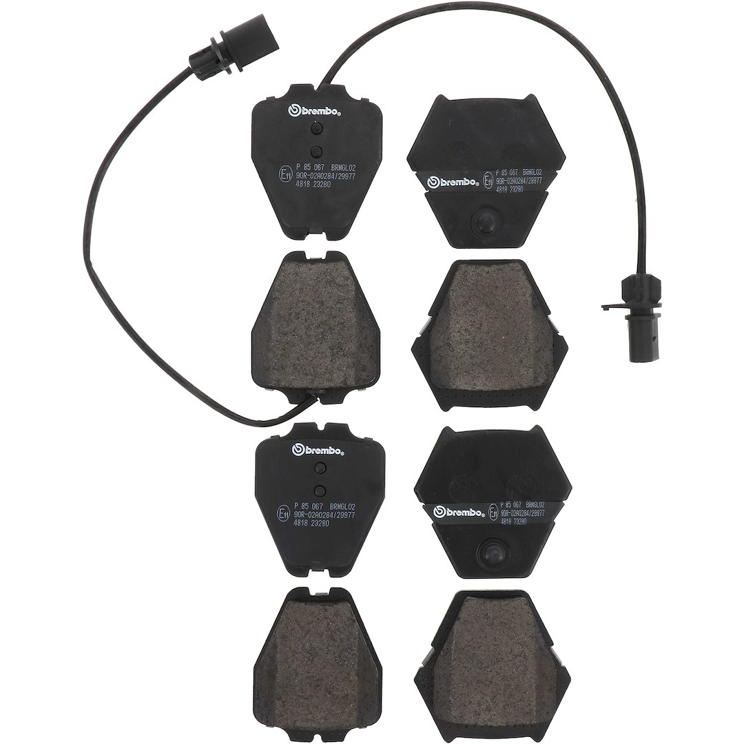 Brembo Brake Pad, Fmsi Number D839-7725, Low-Metallic, Set of 4 – P85067