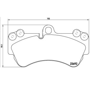 Brembo Brake Pad, Fmsi Number D1007-7911, Low-Metallic, Set of 4 – P85069