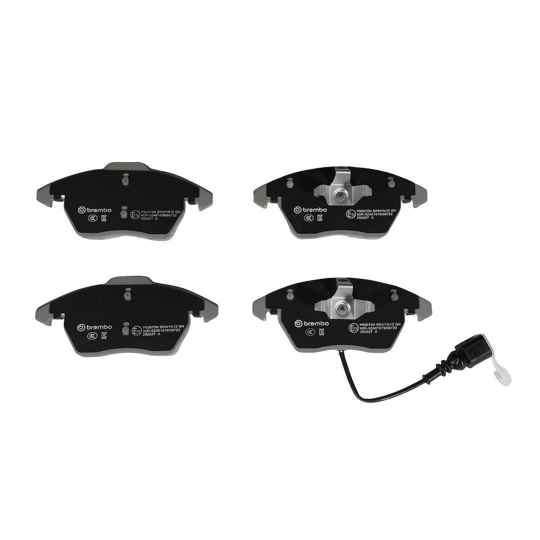 Brembo Brake Pad, Nao, Fmsi Number D1107-8760/ D1107-8212, Ceramic, Set of 4 – P85075N