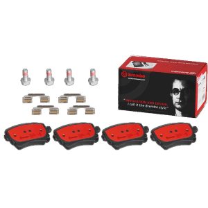 Brembo Brake Pad, Nao, Fmsi Number D1018-7921, Ceramic, Set of 4, With Hardware – P85076N