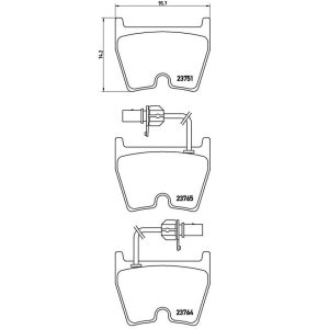Brembo Brake Pad, Fmsi Number D1029-7934, Low-Metallic, Set of 4 – P85078