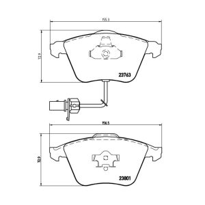Brembo Brake Pad, Fmsi Number D1111-7796, Low-Metallic, Set of 4 – P85084