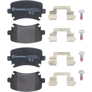 Brembo Brake Pad, Fmsi Number D1108-8213, Low-Metallic, Set of 4, With Hardware/ Brake Caliper Screws – P85095