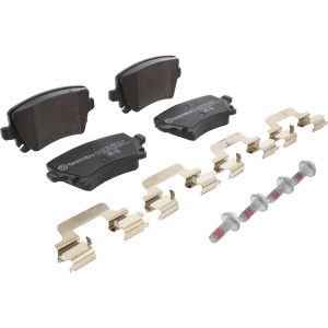 Brembo Brake Pad, Fmsi Number D1108-8213, Low-Metallic, Set of 4, With Hardware/ Brake Caliper Screws – P85095