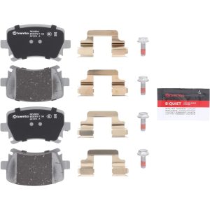 Brembo Brake Pad, Nao, Fmsi Number D1108-8213, Ceramic, Set of 4, With Hardware/ Brake Caliper Screws – P85095N
