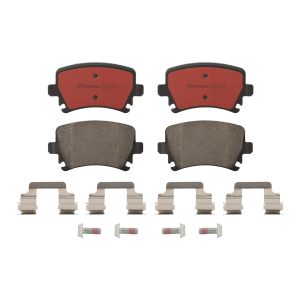 Brembo Brake Pad, Nao, Fmsi Number D1108-8213, Ceramic, Set of 4, With Hardware/ Brake Caliper Screws – P85095N