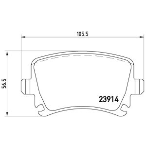 Brembo Brake Pad, Xtra Line, Fmsi Number D1108-8213, Low-Metallic, Set of 4, With Mounting Hardware – P85095X
