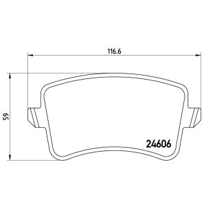 Brembo Brake Pad, Xtra Line, Fmsi Number D1386-8494, Low-Metallic, Set of 4, With Mounting Hardware – P85099X