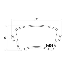 Brembo Brake Pad, Fmsi Number D1386-8494, Low-Metallic, Set of 4, With Hardware/ Brake Caliper Screws – P85100