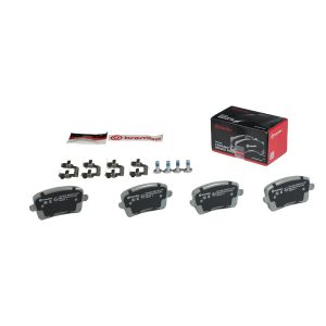 Brembo Brake Pad, Nao, Fmsi Number D1386-8494, Ceramic, Set of 4, With Hardware/ Brake Caliper Screws – P85100N
