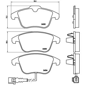 Brembo Brake Pad, Xtra Line, Fmsi Number D1375-8486, Low-Metallic, Set of 4 – P85112X