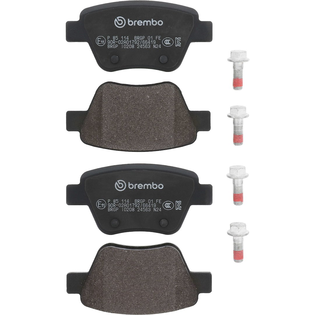 Brembo Brake Pad, Fmsi Number D1456-8656, Low-Metallic, Set of 4, With Hardware – P85114