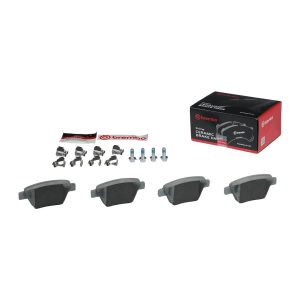 Brembo Brake Pad, Nao, Fmsi Number D1456-8656, Ceramic, Set of 4, With Hardware – P85114N
