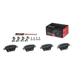 Brembo Brake Pad, Nao, Fmsi Number D1456-8656, Ceramic, Set of 4, With Hardware – P85114N
