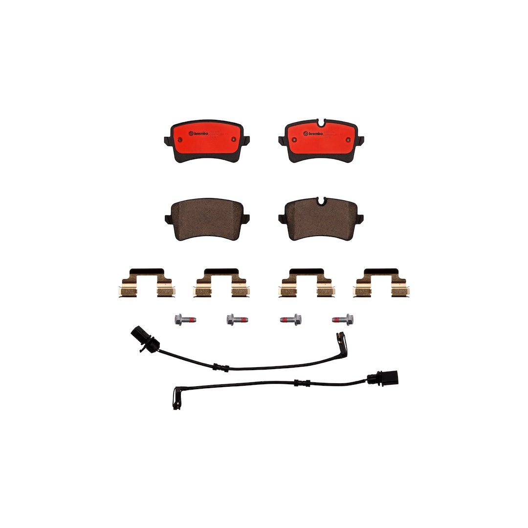 Brembo Brake Pad, Nao, Fmsi Number D1547-8755, Ceramic, Set of 4, With Hardware – P85117N