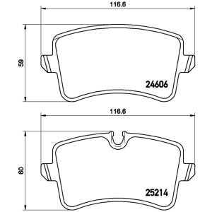 Brembo Brake Pad, Xtra Line, Fmsi Number D1547-8785, Low-Metallic, Set of 4, With Pad Wear Sensor and Mounting Hardware – P85118X