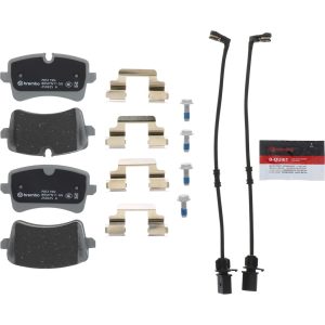 Brembo Brake Pad, Nao, Fmsi Number D1547-8755, Ceramic, Set of 4, With Hardware/ Brake Caliper Screws – P85119N
