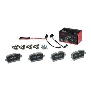 Brembo Brake Pad, Nao, Fmsi Number D1547-8755, Ceramic, Set of 4, With Hardware/ Brake Caliper Screws – P85120N