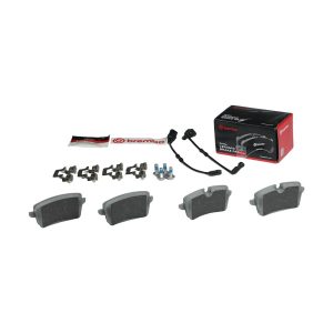 Brembo Brake Pad, Nao, Fmsi Number D1547-8755, Ceramic, Set of 4, With Hardware/ Brake Caliper Screws – P85120N