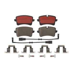 Brembo Brake Pad, Nao, Fmsi Number D1547-8755, Ceramic, Set of 4, With Hardware/ Brake Caliper Screws – P85120N