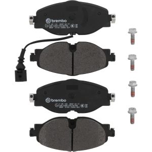 Brembo Brake Pad, Fmsi Number D1760-8989, Low-Metallic, Set of 4, With Brake Caliper Screws – P85126
