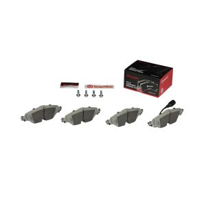Brembo Brake Pad, Nao, Fmsi Number D1760-8989, Ceramic, Set of 4, With Hardware/ Brake Caliper Screws – P85126N