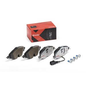 Brembo Brake Pad, Xtra Line, Fmsi Number D1760-8989, Low-Metallic, Set of 4, With Pad Wear Sensor and Mounting Hardware – P85126X