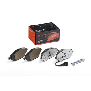 Brembo Brake Pad, Xtra Line, Fmsi Number D1633-8849, Low-Metallic, Set of 4, With Pad Wear Sensor and Mounting Hardware – P85131X