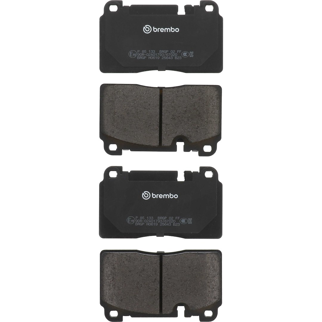 Brembo Brake Pad, Fmsi Number D1663-8891, Low-Metallic, Set of 4 – P85133