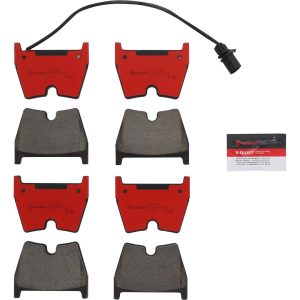 Brembo Brake Pad, Nao, Fmsi Number D1266-7934, Ceramic, Set of 4, With Brake Lubricant/ Pad Wear Sensor – P85138N