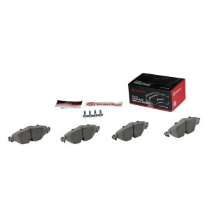 Brembo Brake Pad, Nao, Fmsi Number D1760-8989, Ceramic, Set of 4, With Brake Caliper Screws – P85147N